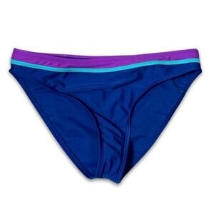 Hobie Bikini Bottom Swimwear Hipster Fit High-Quality Color Block Blue/Purple 16